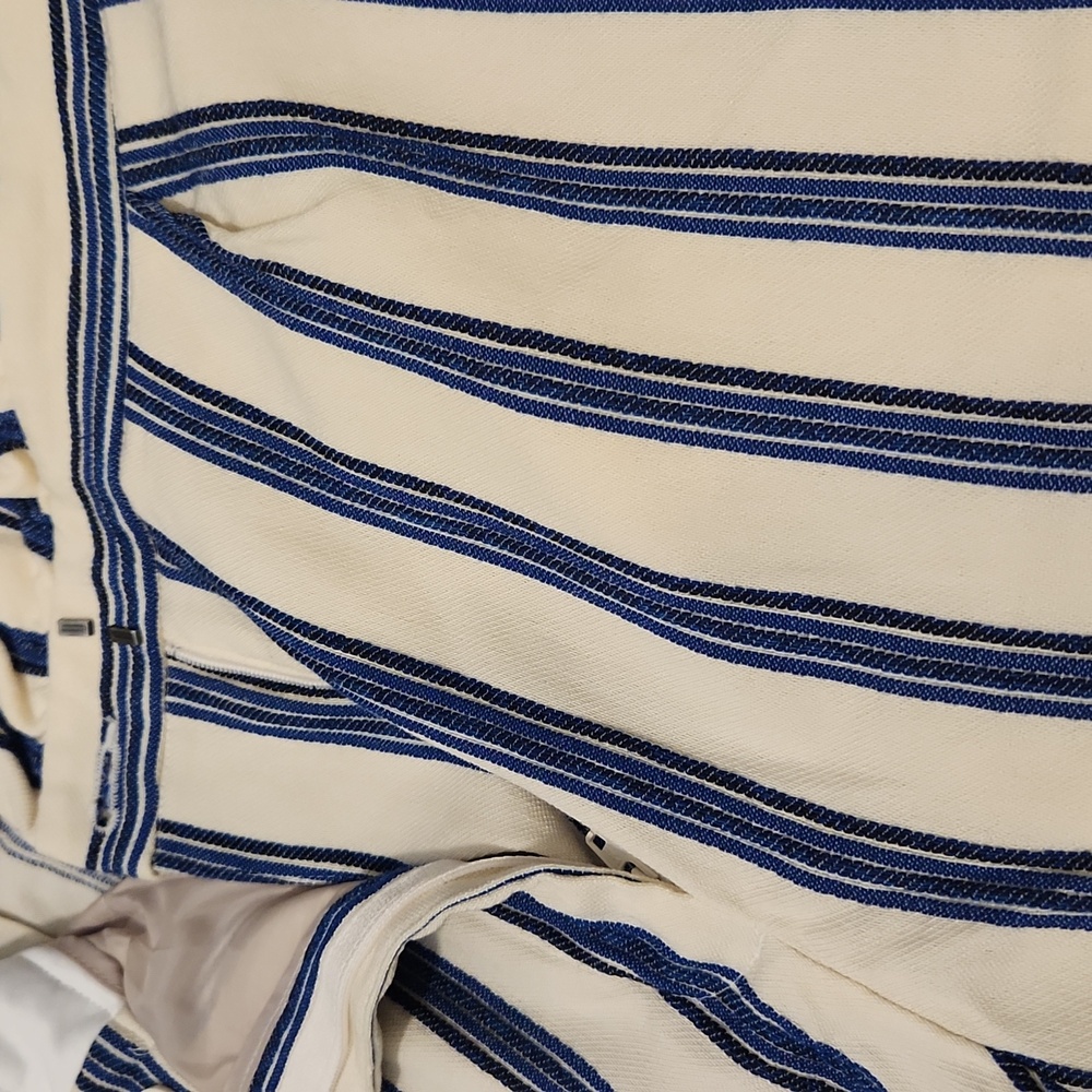 Express Stripe Ruffle High Rise Pants Size 12R - Picture 3 of 5
